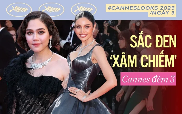 Thảm đỏ Cannes ngày 3: ‘Nữ hoàng nội y bản Thái’ khoe vai trần thu hút