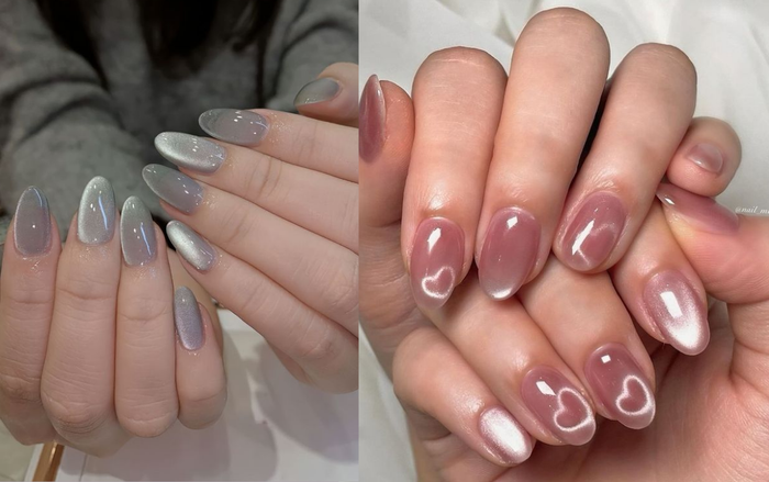 Nail mắt mèo cho cô nàng thanh lịch. (Ảnh: Pinterest)