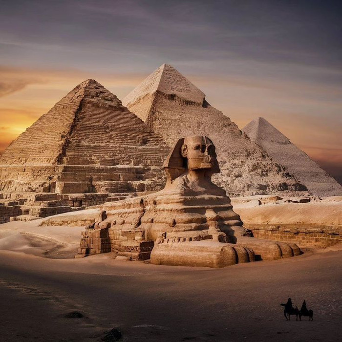 Quần thể Giza không chỉ là 3 kim tự tháp khổng lồ, mà là cả một thành phố cổ đại với 140 kim tự tháp vệ tinh, tượng Nhân Sư bí ẩn, và những nghĩa trang hoàng gia. (Ảnh: travelpulse)