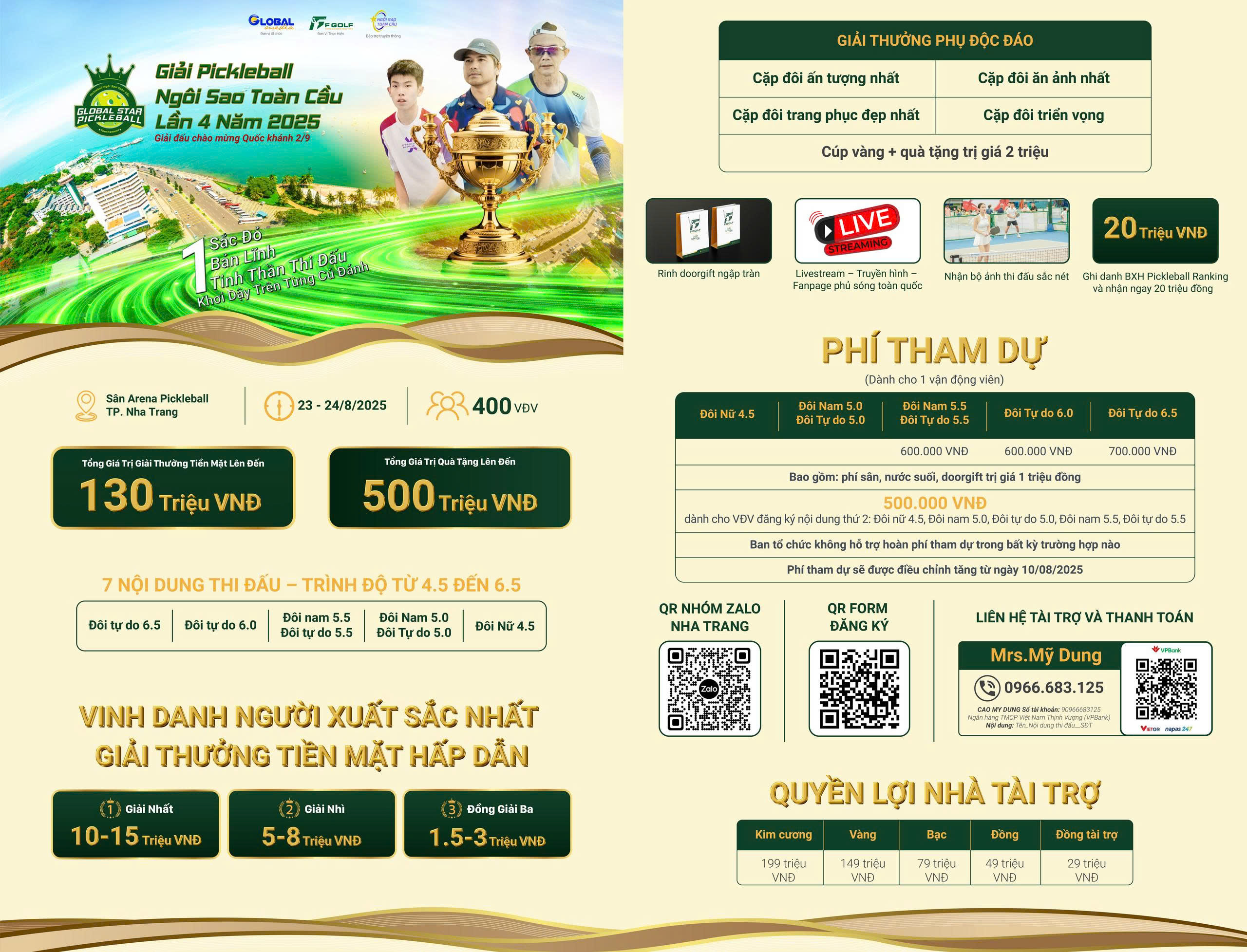 GIẢI PICKLEBALL NGÔI SAO TOÀN CẦU LẦN 4 SẮC ĐỎ KHƠI DẬY TRÊN TỪNG CÚ ĐÁNH