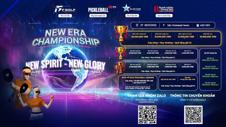 PICKLEBALL NEW ERA CHAMPIONSHIP 2025 – “DẤU SON”  MỞ RA “KỶ NGUYÊN MỚI” CHO PICKLEBALL VIỆT NAM VỚI SỰ ĐỒNG HÀNH CHUYÊN MÔN TỪ PVNA.