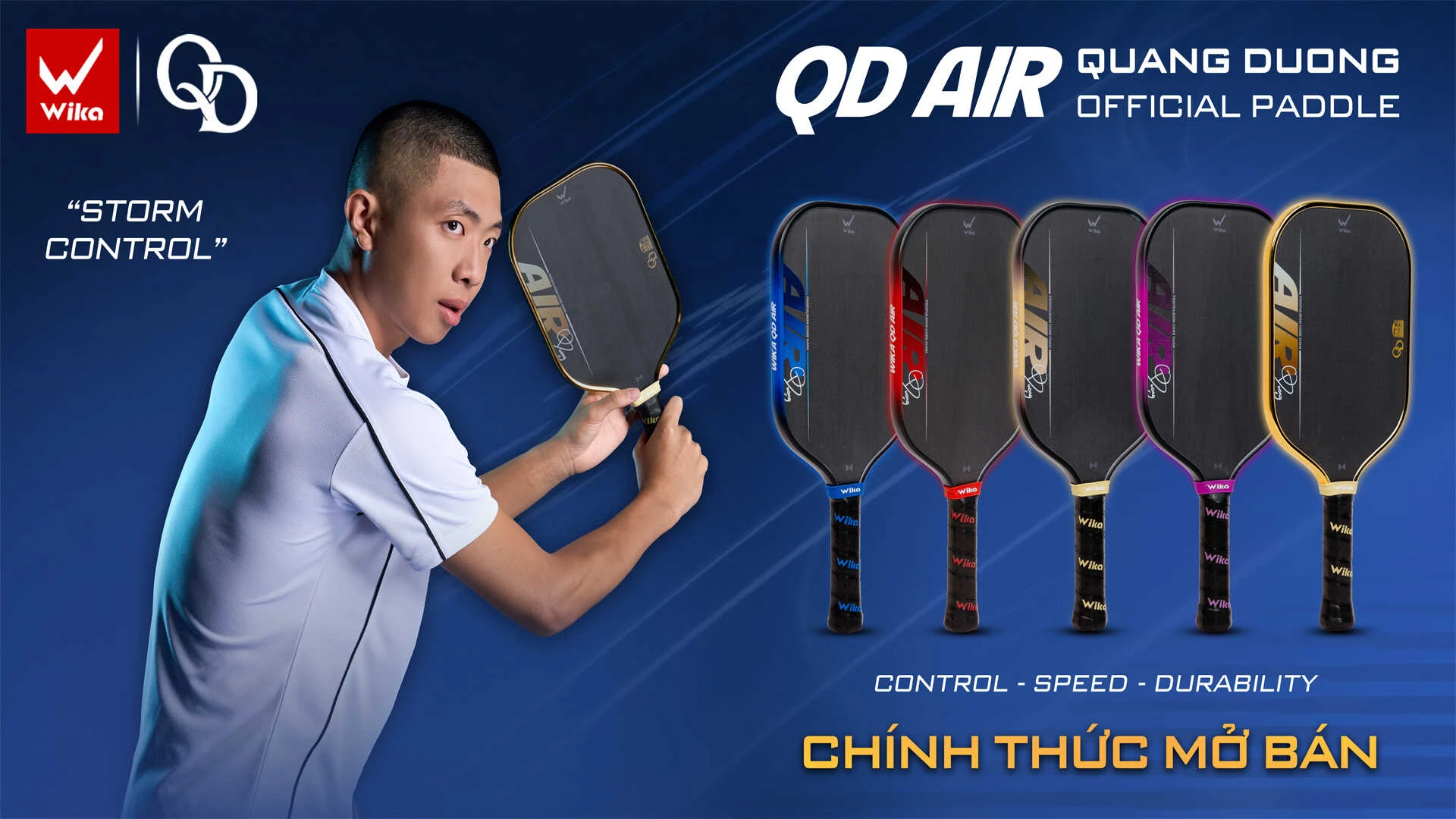 Vợt Pickleball Wika Quang Dương AIR - Lõi AIRFOAM Độc Quyền