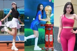 Hoa khôi bóng chuyền Thu Hoài vô địch pickleball, Á hậu Huyền My rạng rỡ dù phải “tắm sớm”