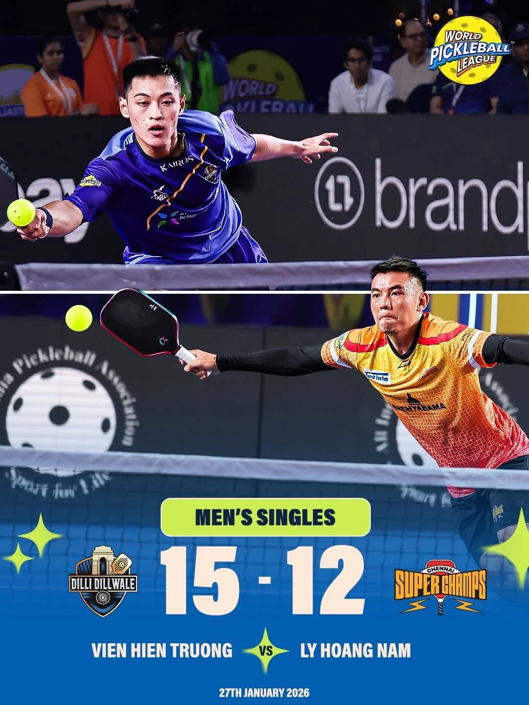 Giải mã thể thức thi đấu WPL 2026: Cuộc cách mạng "đồng hồ đếm ngược" trong Pickleball chuyên nghiệp 2 Chưa thấy giải pickleball nào có thể thức thi đấu độc lạ như giải Ấn Độ mà Lý Hoàng Nam, Vinh Hiển tham gia này- Ảnh 2.